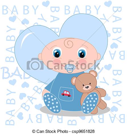 Vector   Newborn Baby Announcement   Stock Illustration Royalty Free
