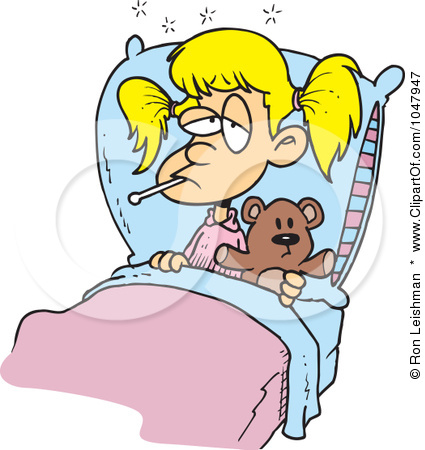 1047947 Royalty Free Rf Clip Art Illustration Of A Cartoon Sick Girl