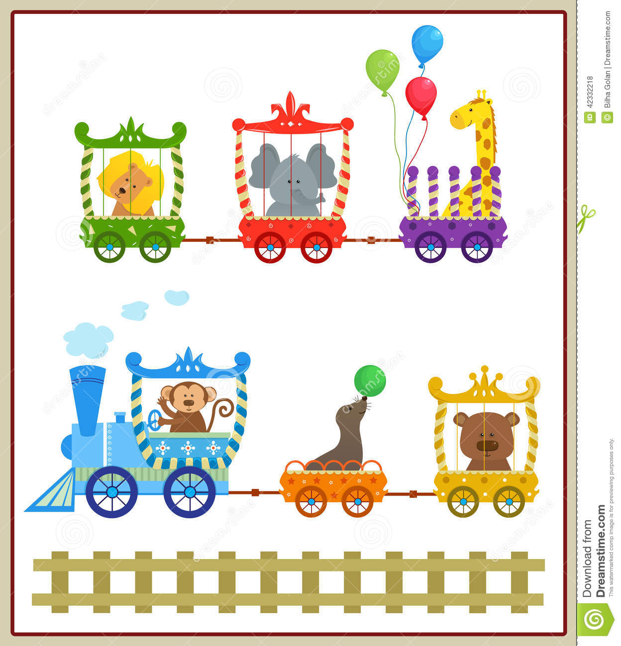 Circus Train Stock Vector   Image  42332218