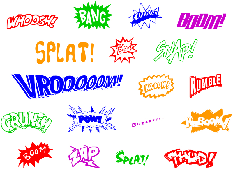 Comic Book Sound Words Lots Of Comic Books Use Words To Describe What