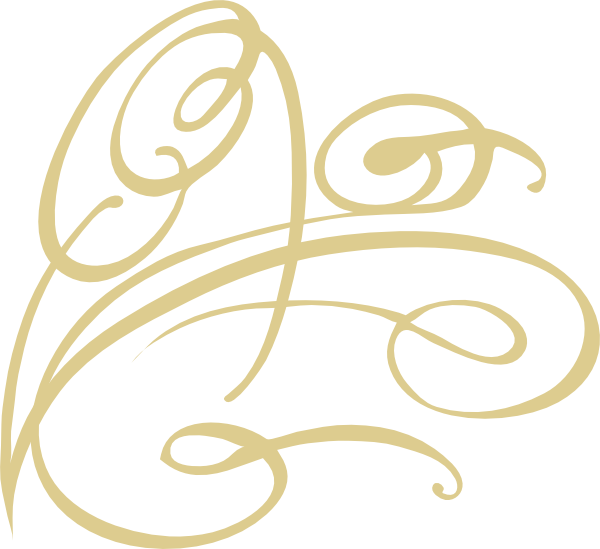 Decorative Swirl   Gold Clip Art At Clker Com   Vector Clip Art Online