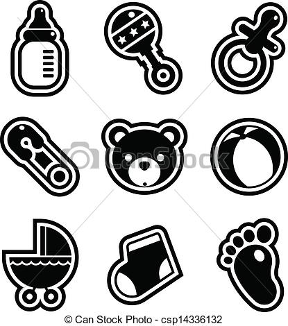 Free Baby Shower Clip Art Black And White