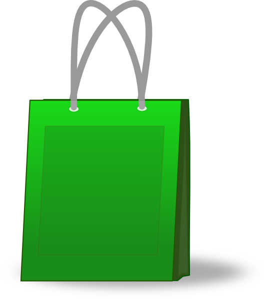 Green Shopping Bag Clip Art At Clker Com   Vector Clip Art Online