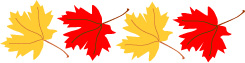 Maple Leaf Border Graphics In Red And Gold Autumn Colors Fall Season