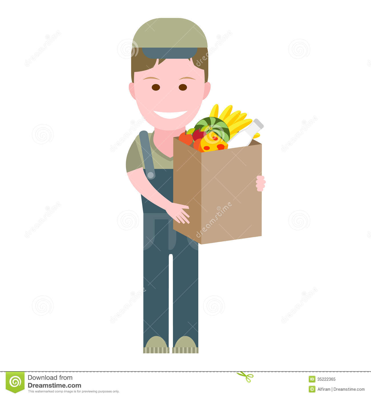 Of A Delivery Boy On A White Background Mr No Pr No 2 261 1