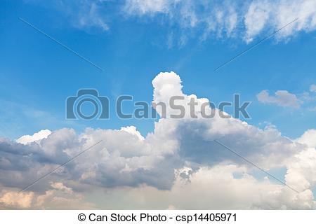 Stratus Cloud Clipart Stock Photo   Stratus White Clouds In Blue Sky