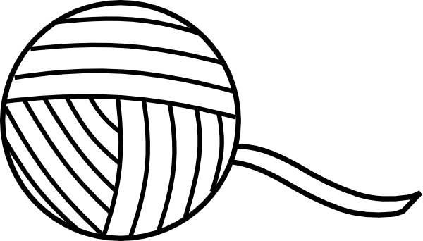 String Clipart Ball Of Yarn Outline Hi Png