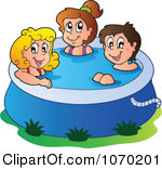Swimming Pool Clipart 1070201 Clipart Summer Kids In A Swimming Pool