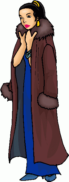 Woman In Fur Coat Clipart   Woman In Fur Coat Clip Art