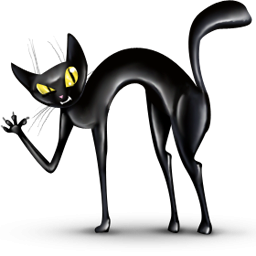 Angry Black Cat Icon Png Clipart Image   Iconbug Com