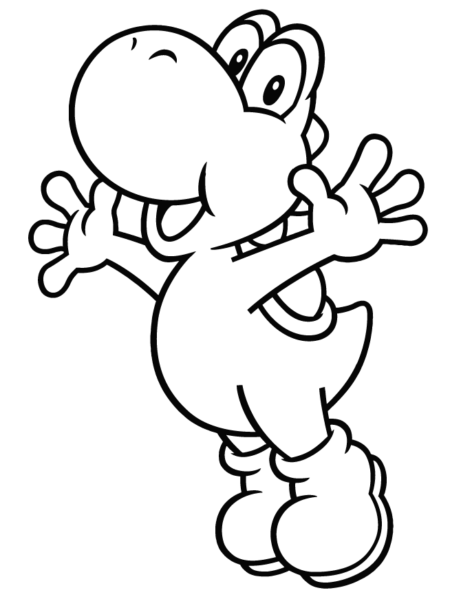 Black And White Yoshi Pictures   Clipart Best