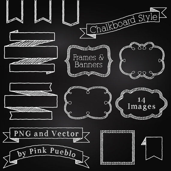 Chalkboard Frames And Banners Clipart Clip Art Chalkboard Clipart