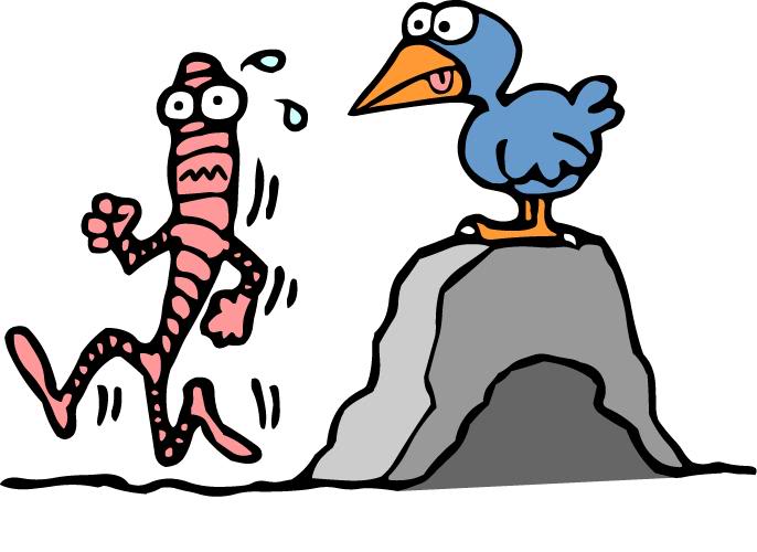 Clipart Early Bird And Worried Worm