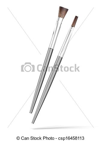 Clipart Of Professional Makeup Brush Isolated On A White Background 3d
