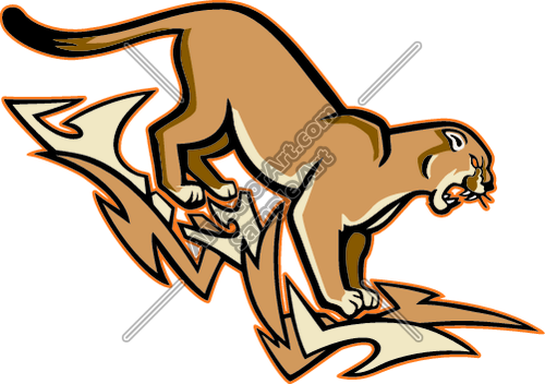 Clipart Vector Art Of  Cougarm013
