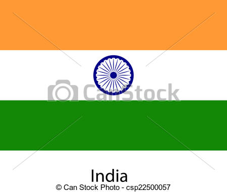 Clipart Vector Of Flag Of The Country India Vector Illustration Exact