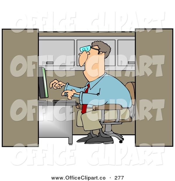 Computer In An Office Cubicle Office Clip Art Dennis Cox