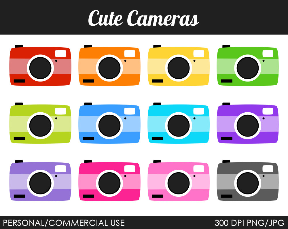 Cute Camera Clipart Digital Clip Art Graphics By Mareetruelove