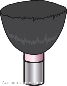 Description  Clip Art Of A Makeup Application Brush  Clipart    