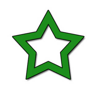 Description  Free Clipart Picture Of An Open Green Star  This Star