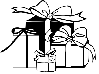 Gift Clipart Black And White   New Calendar Template Site
