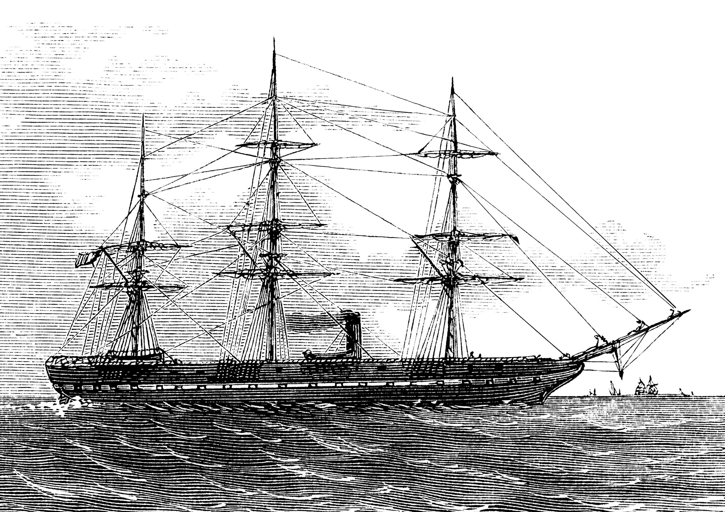 Is A Vintage Engraving Of A Beautiful Sailing Ship  This Type Of Ship