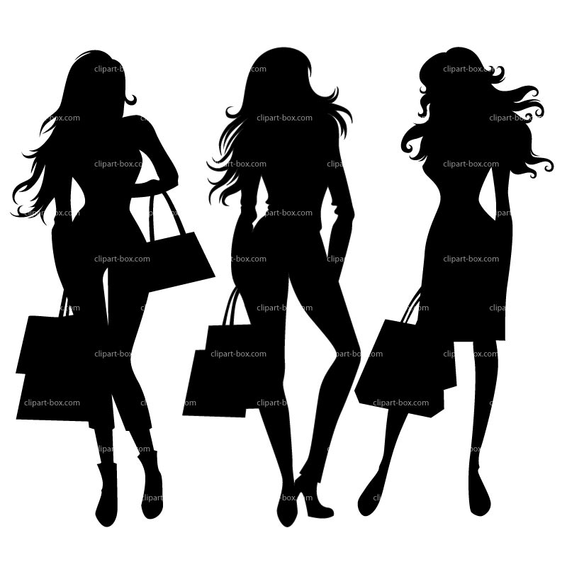 Lady Shopping Clipart Clipart Girls Shape Shopping