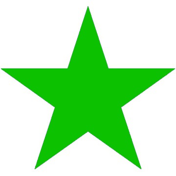 Large Sized Green Stars