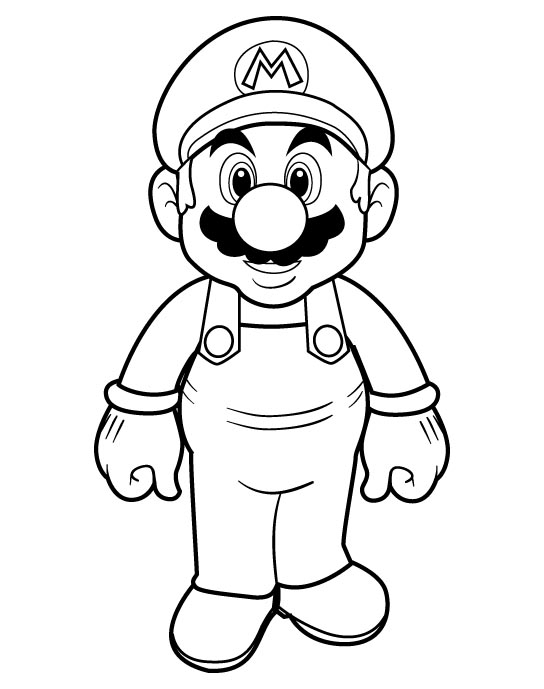 Mario Coloring Pages   Black And White Super Mario Drawings For You To