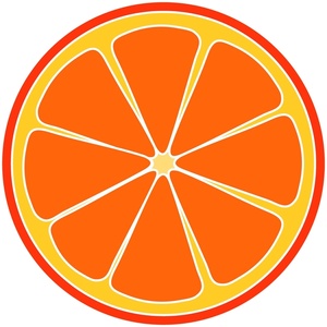 Orange Slice Clipart Image  Fresh Orange Slice