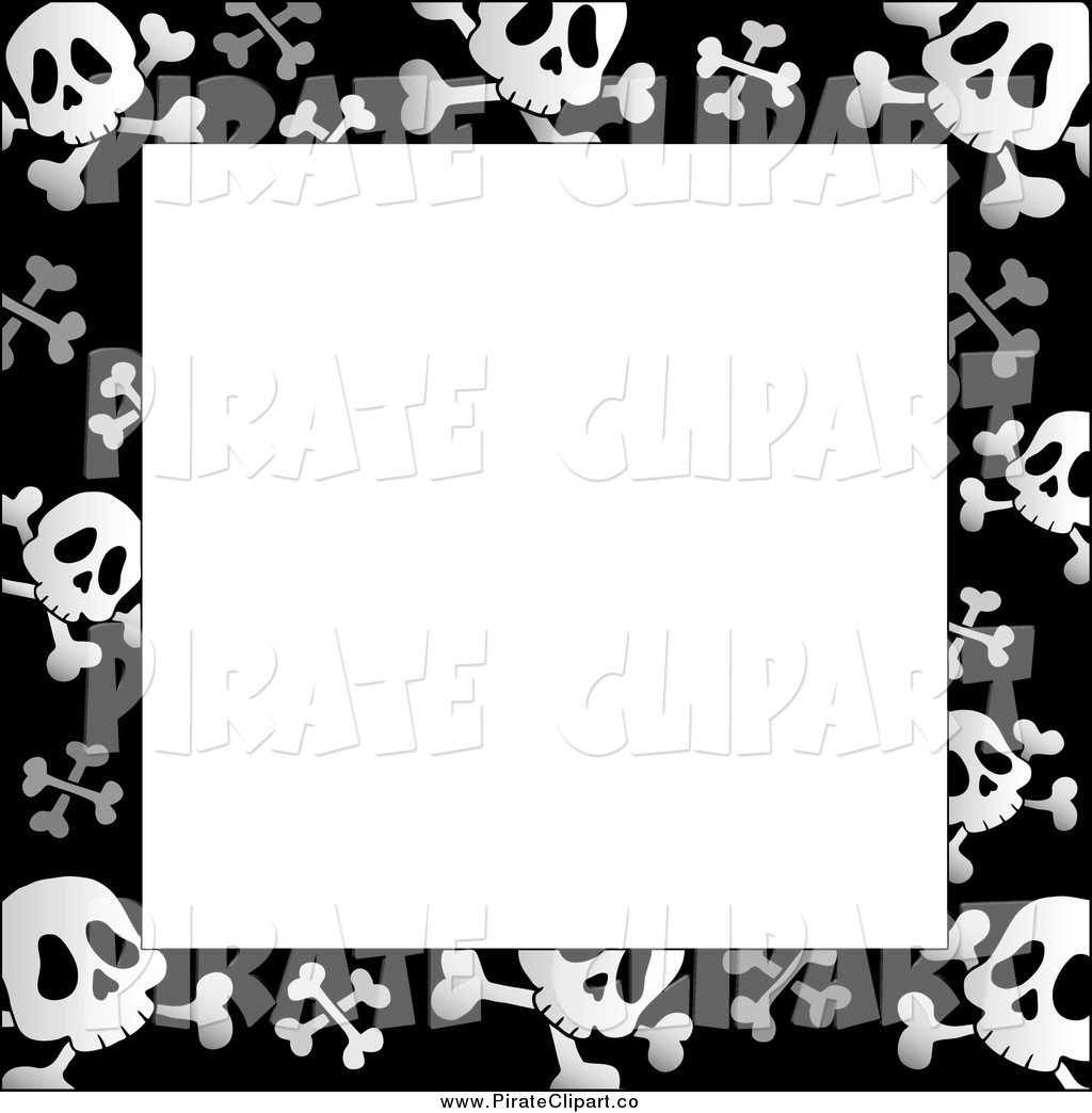 Pirate Border Clipart Vector Clip Art Of A Black And
