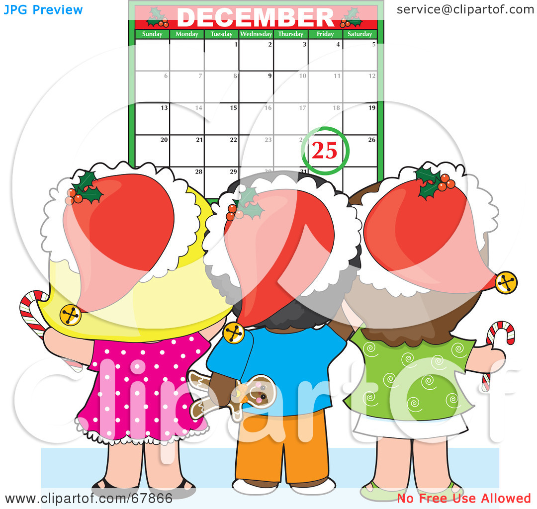 Royalty Free  Rf  Clipart Illustration Of A Group Of Christmas