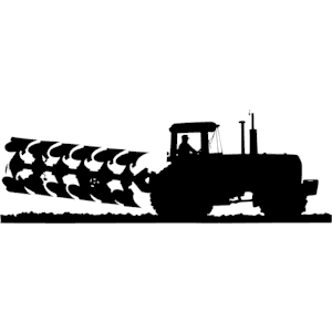 Tractor   Plow Silhouette Clipart Cliparts Of Tractor   Plow