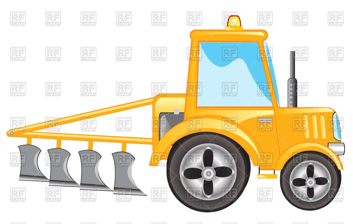     Tractor With Plow 93891 Download Royalty Free Vector Clipart  Eps