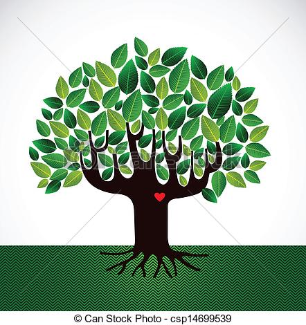 Tree   Go Green Leaf Heart Love Tree    Csp14699539   Search Clip    