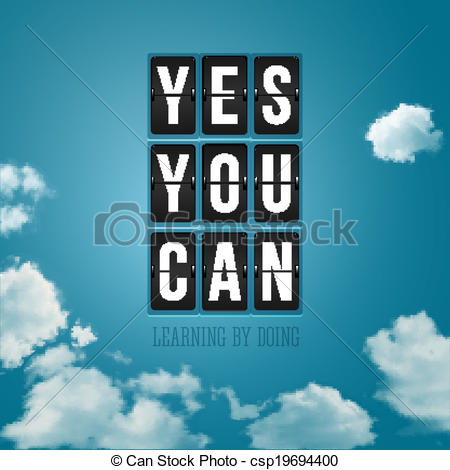 Vector   Yes You Can  Motivational Poster Typography Design  Vector    