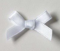 White Satin Ribbon Bow