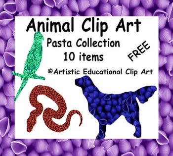 Animal Clip Art   Pasta Collection Freebie By Gramma Elliott By Gramma