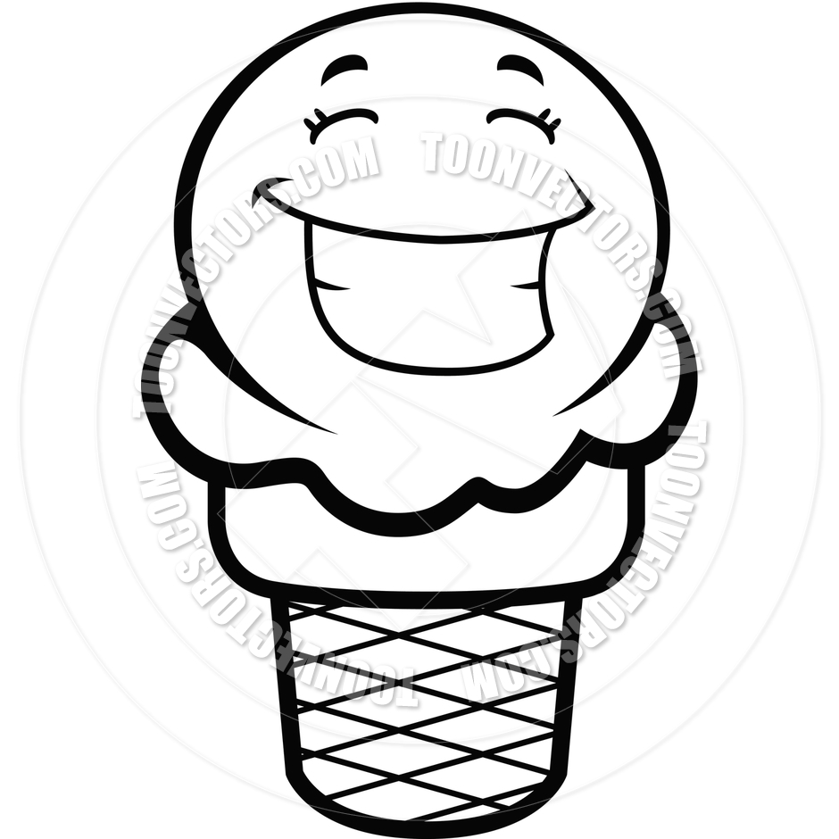 Black And White Ice Cream Cone Clipart   Clipart Panda   Free Clipart
