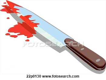 Clipart   Kitchen Knife With Blood  Fotosearch   Search Clipart