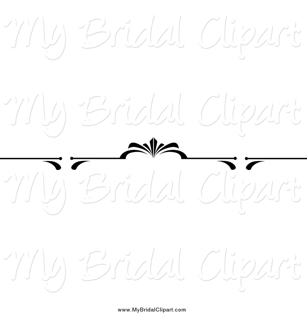 Larger Preview  Bridal Clipart Of A Black And White Page Border Rule    