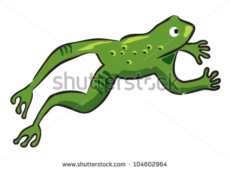 Leaping Frog   Stock Vector