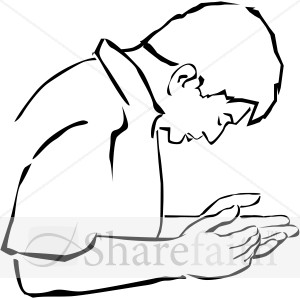 Man Cupping Hands In Supplication   Prayer Clipart