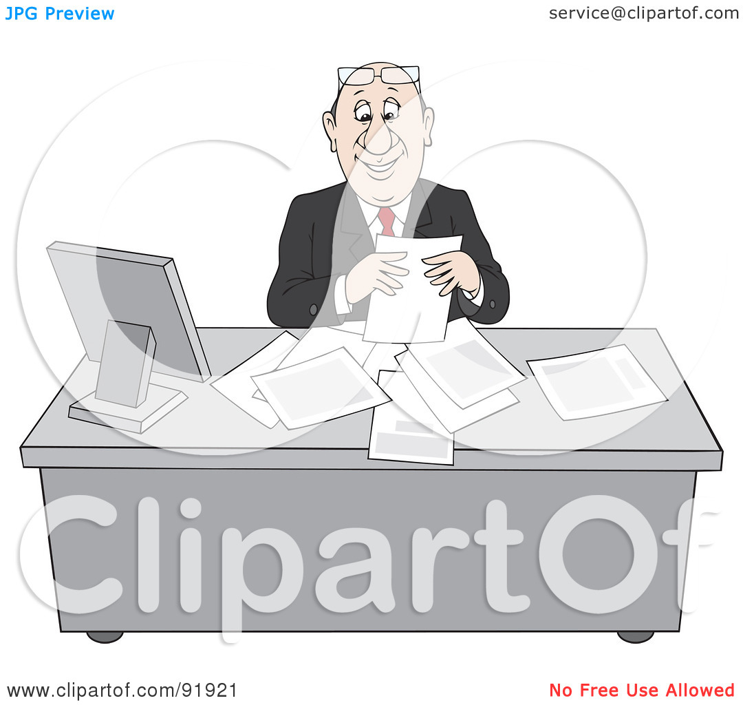 Organized Office Desk Clipart Royalty Free  Rf  Clipart