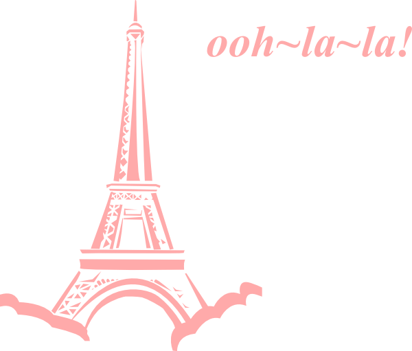 Pink Eiffel Ooh La La Clip Art At Clker Com   Vector Clip Art Online
