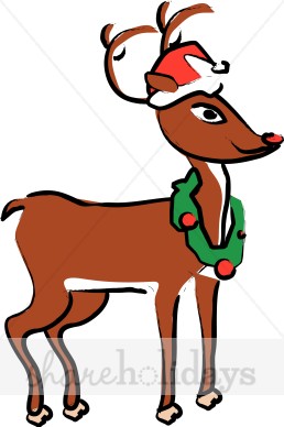 Reindeer Clipart Red Reindeer Leaping Greeting Card Reindeer Doe