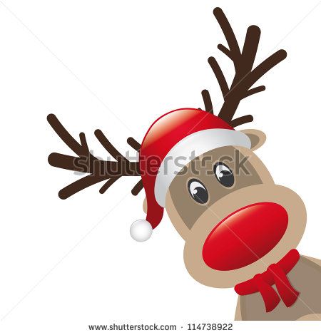 Reindeer Red Nose Scarf Santa Claus Hat