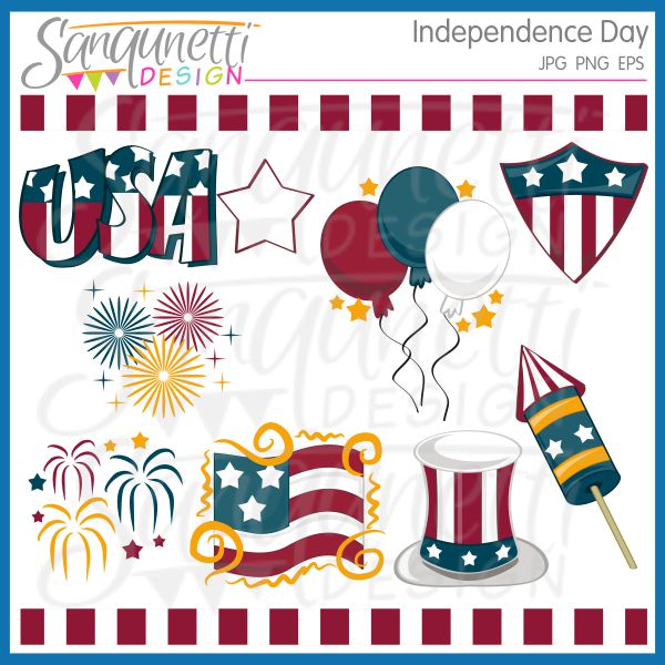 Sanqunetti Design  Independence Day Clipart