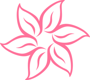 Simple Pink Flower Clip Art At Clker Com   Vector Clip Art Online    