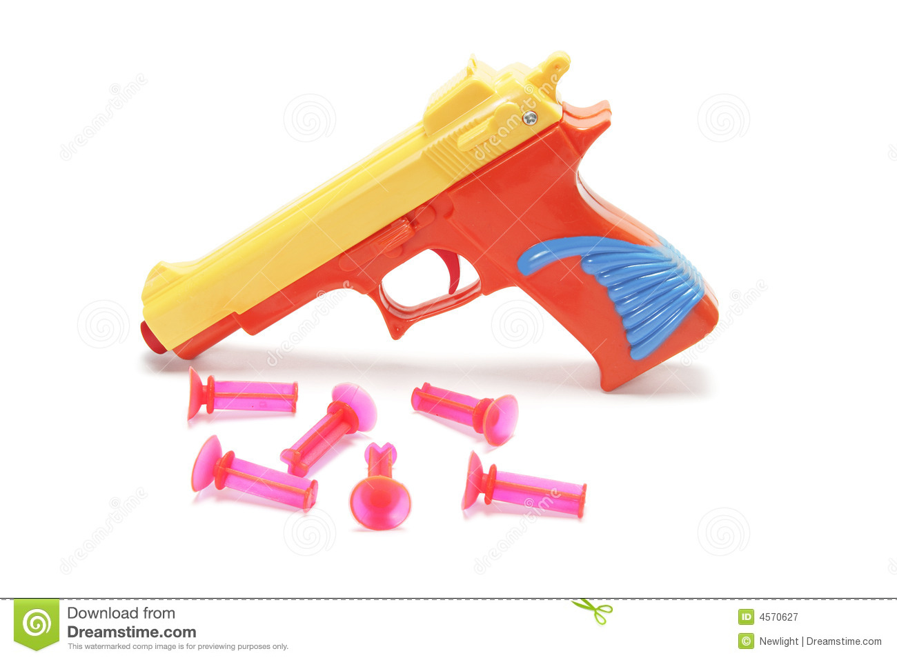 Toy Gun With Rubber Bullets Royalty Free Stock Photography   Image